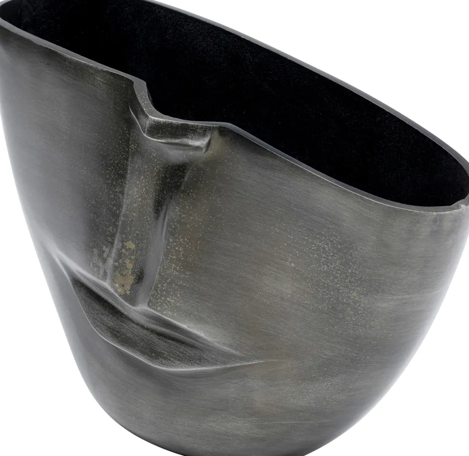 KARE Vase Half Face Anthrazit 31cm