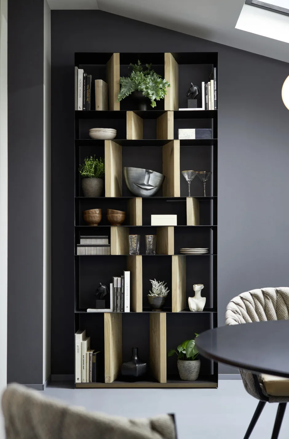 KARE Vase Half Face Anthrazit 31cm