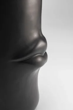 KARE Vase Labbra Schwarz 22cm