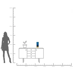 KARE Vase Lumi Blau 31cm