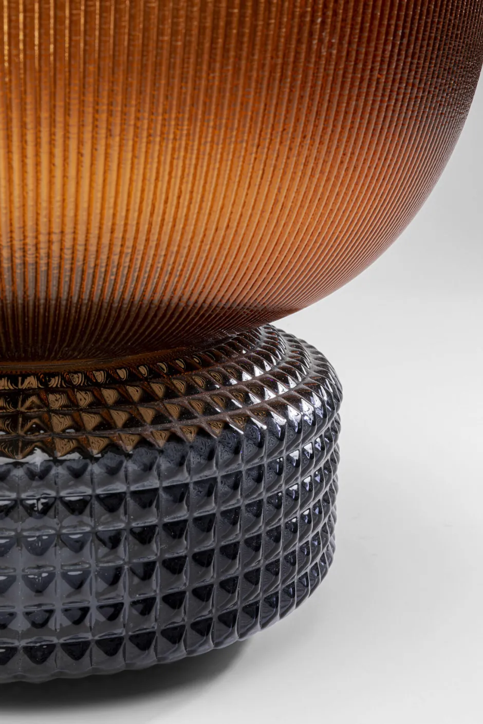 KARE Vase Marvelous Duo Amber Grau 22cm