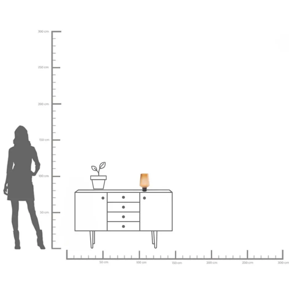 KARE Vase Noble Ring Amber Matt 26cm