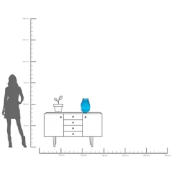 KARE Vase Origami Blau 35cm