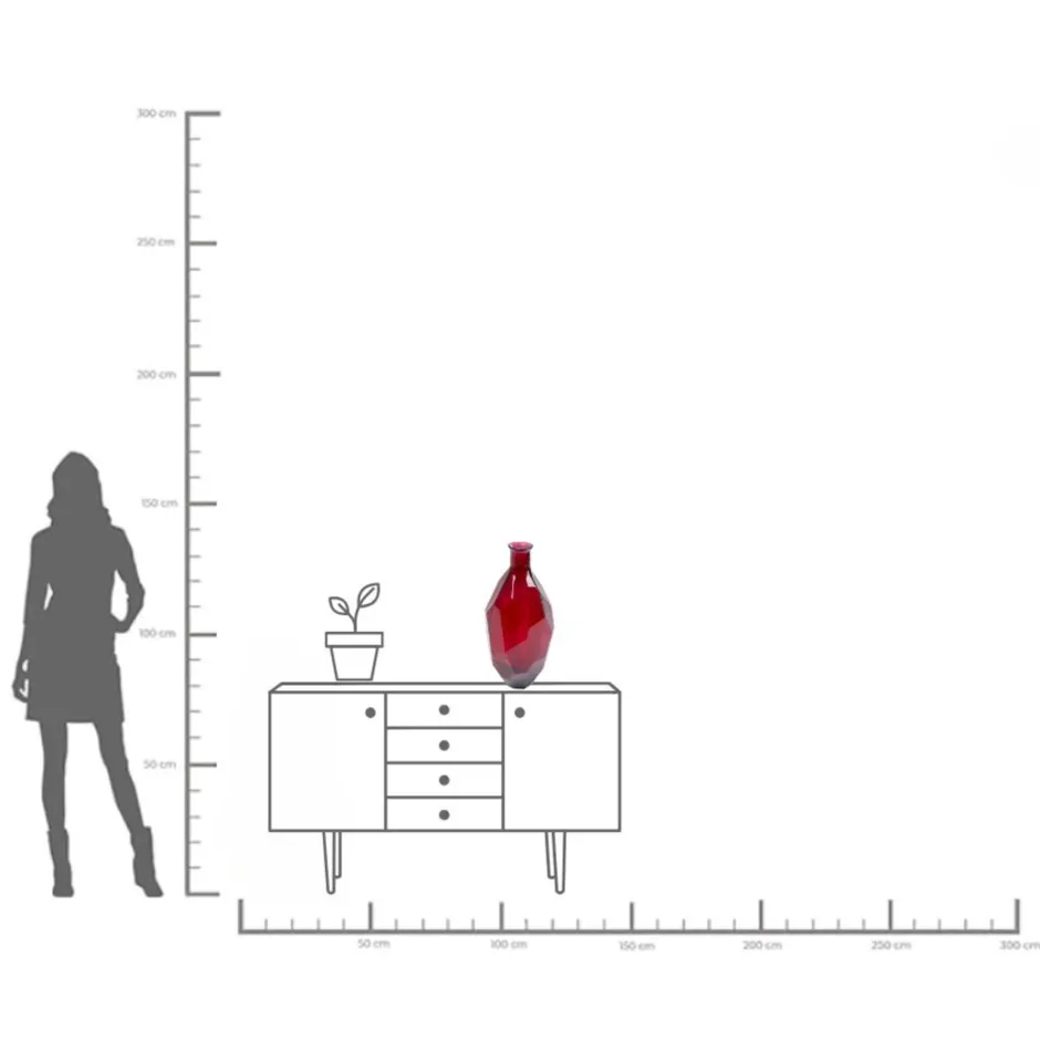 KARE Vase Origami Pink 59cm