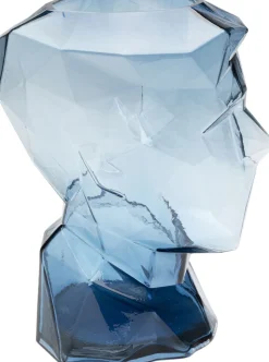 KARE Vase Prisma Face Blau 30cm