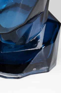 KARE Vase Prisma Face Blau 30cm