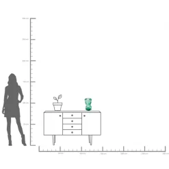 KARE Vase Prisma Face Grün 30cm