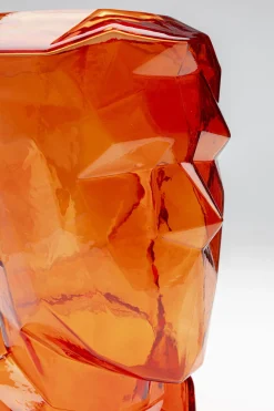 KARE Vase Prisma Face Orange 30cm