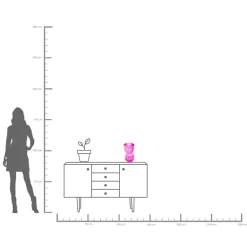 KARE Vase Prisma Face Pink 30cm