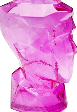 KARE Vase Prisma Face Pink 30cm