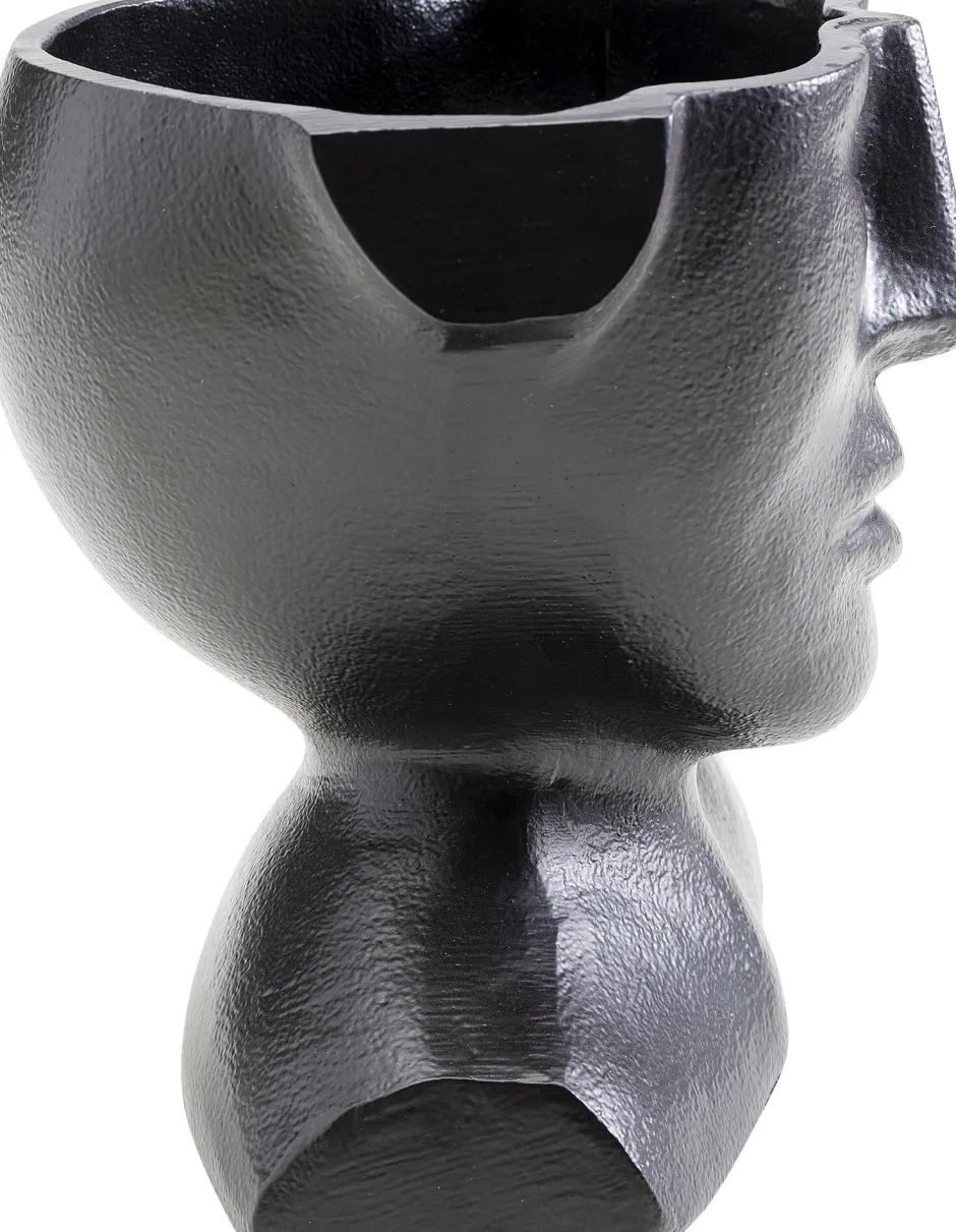 KARE Vase Rostro Schwarz 17cm