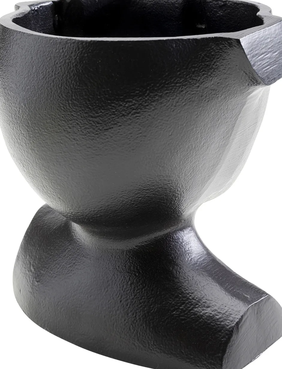 KARE Vase Rostro Schwarz 17cm