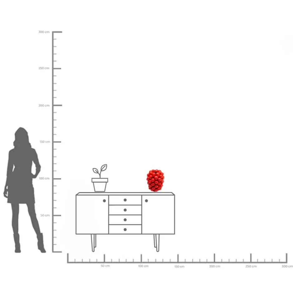 KARE Vase Strawberries Rot 30cm