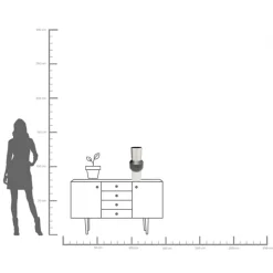 KARE Vase Vesuv Schwarz 51cm