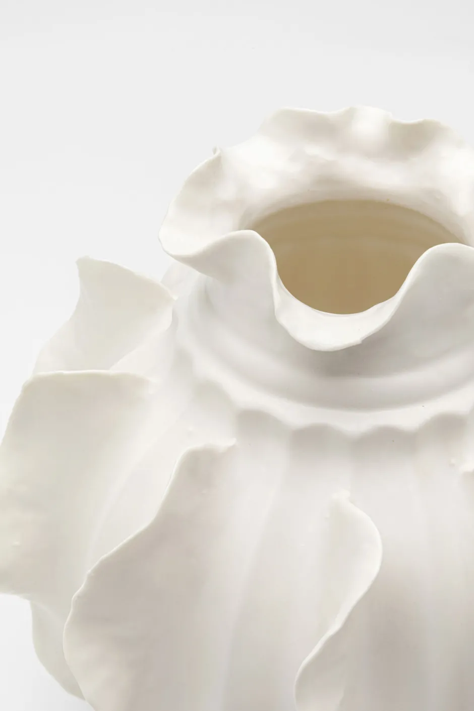 KARE Vase Viento Weiß 23cm