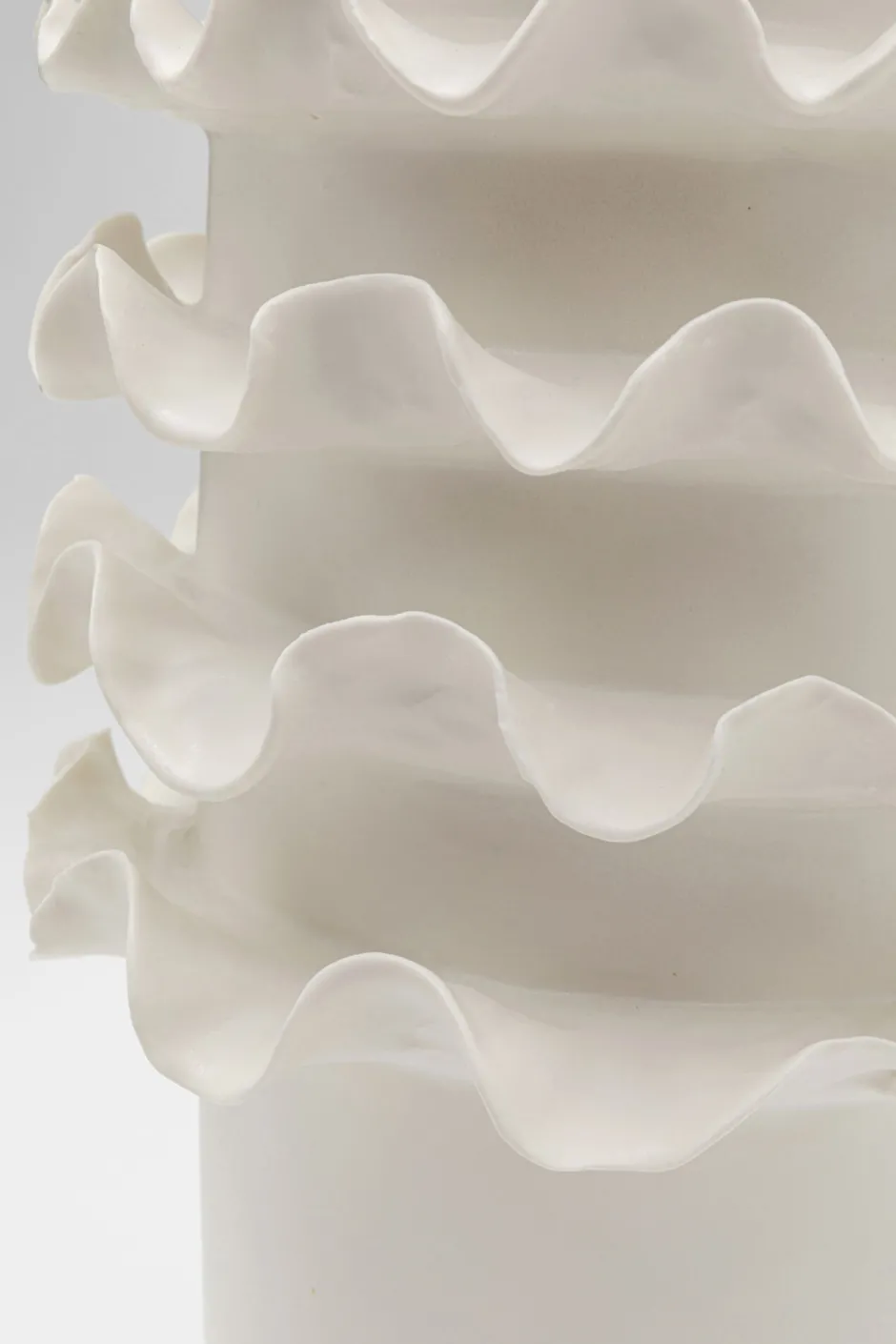 KARE Vase Viento Weiß 39cm