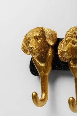 KARE Wandgarderobe Dog Family Gold 31cm