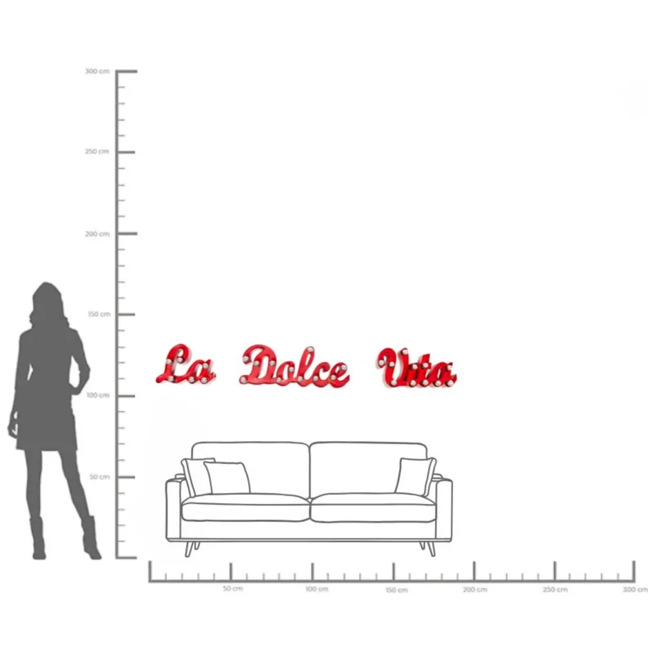 KARE Wandleuchte La Dolce Vita 190cm