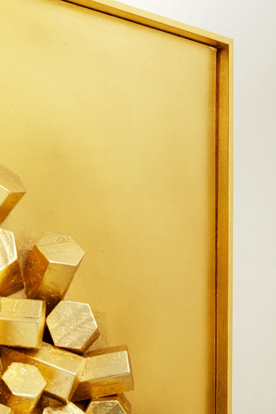 KARE Wandobjekt Mikado Gold 120x120cm