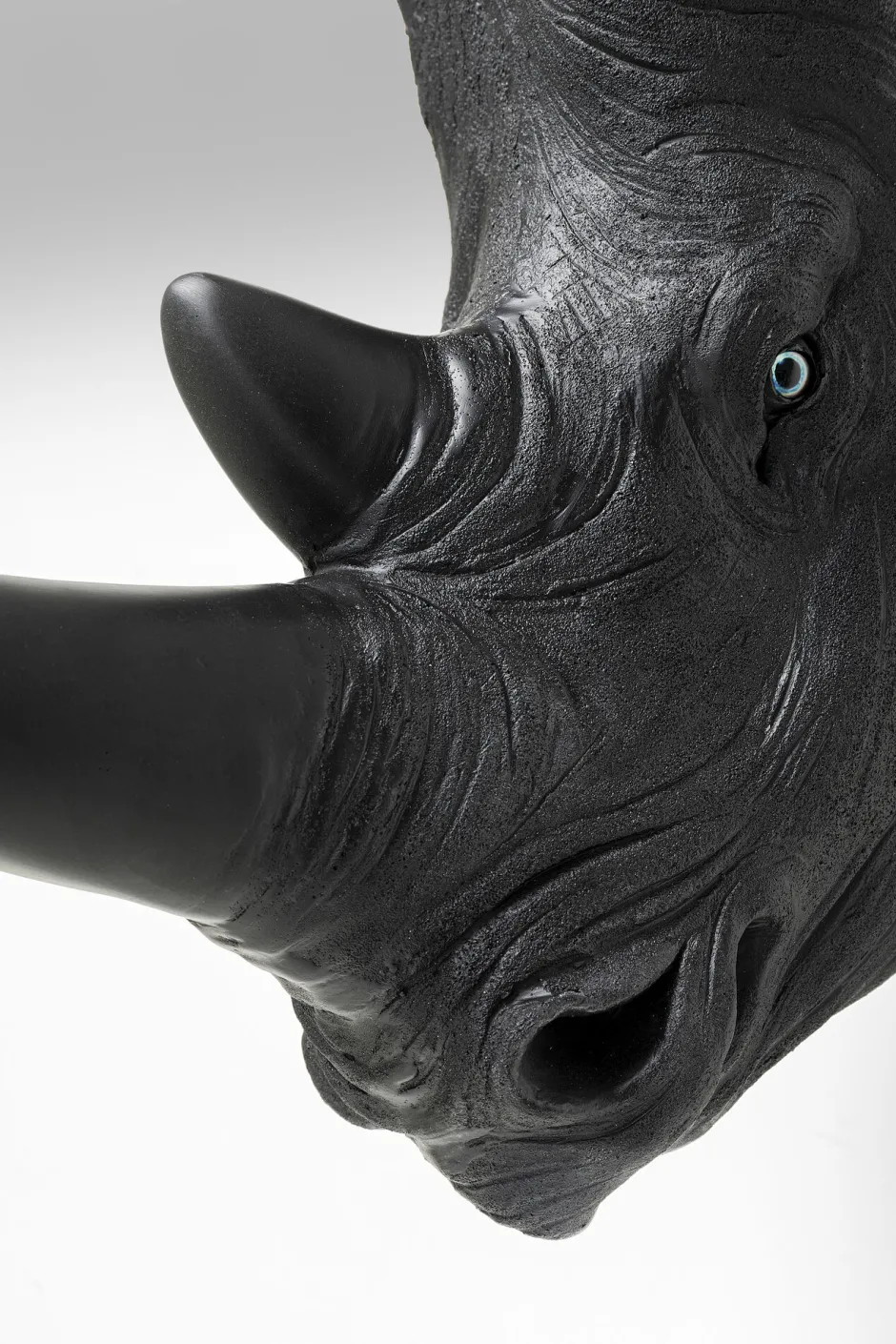 KARE Wandobjekt Rhino Head Antique Schwarz 22x43cm
