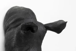 KARE Wandobjekt Rhino Head Antique Schwarz 22x43cm