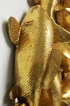 KARE Wandobjekt School of Koi Gold Ø102cm
