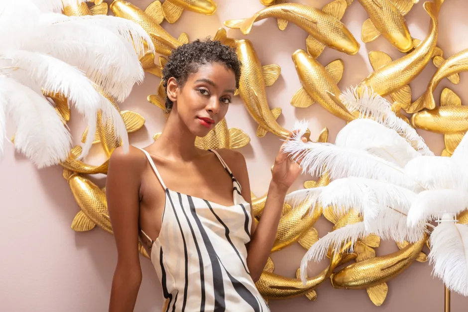 KARE Wandobjekt School of Koi Gold Ø160cm