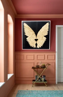 KARE Wandschmuck Wings Gold Black 120x120cm