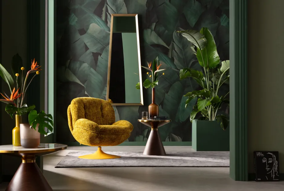 KARE Wandspiegel Arezzo Brass Trapez 65(45)x160cm