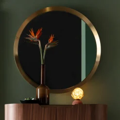 KARE Wandspiegel Arezzo Coffee Ø100cm