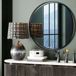 KARE Wandspiegel Bonita Schwarz Ø80cm