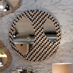 KARE Wandspiegel Tahiti Ø67cm