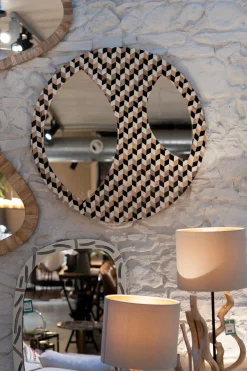 KARE Wandspiegel Tahiti Ø67cm