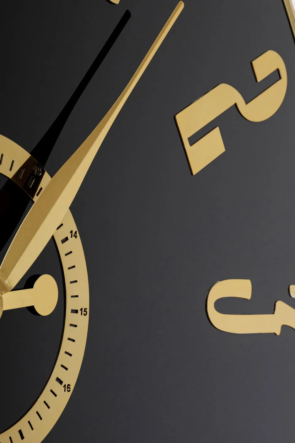 KARE Wanduhr Casino Schwarz Ø76cm