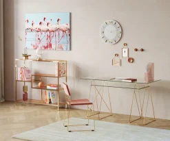 KARE Wanduhr Leonardo Weiß/Gold ��49cm