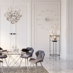 KARE Wanduhr Like Umbrella Balls Chrome