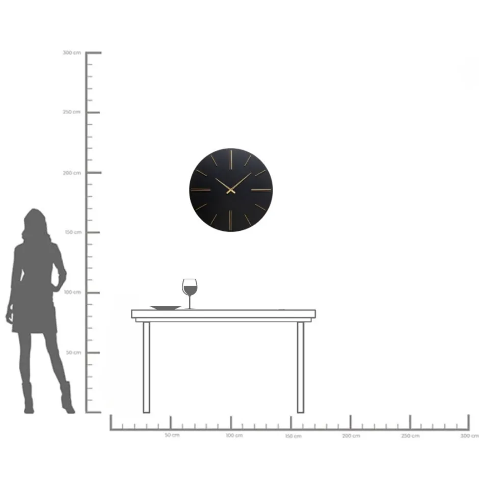 KARE Wanduhr Luca Schwarz Ø70cm