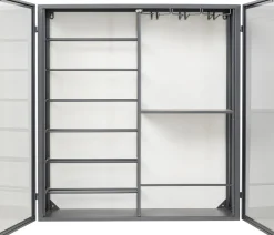 KARE Wandweinregal Porto Schwarz 75x80cm