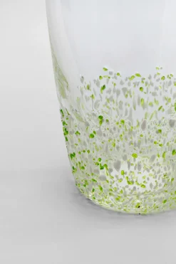 KARE Wasserglas Confetti Grün 15 cm