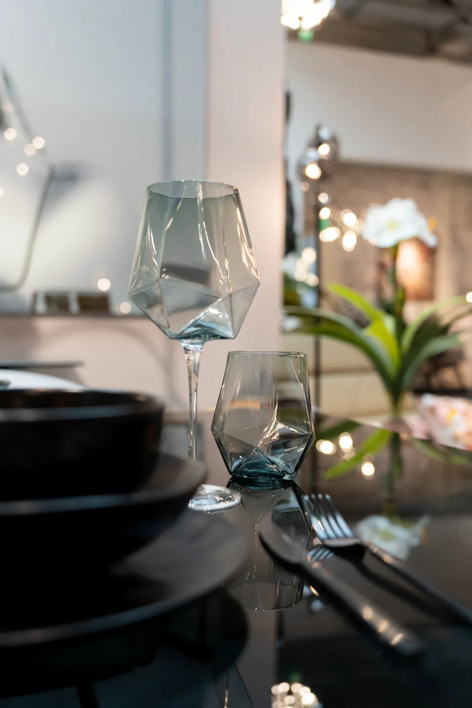 KARE Wasserglas Diamond Smoke