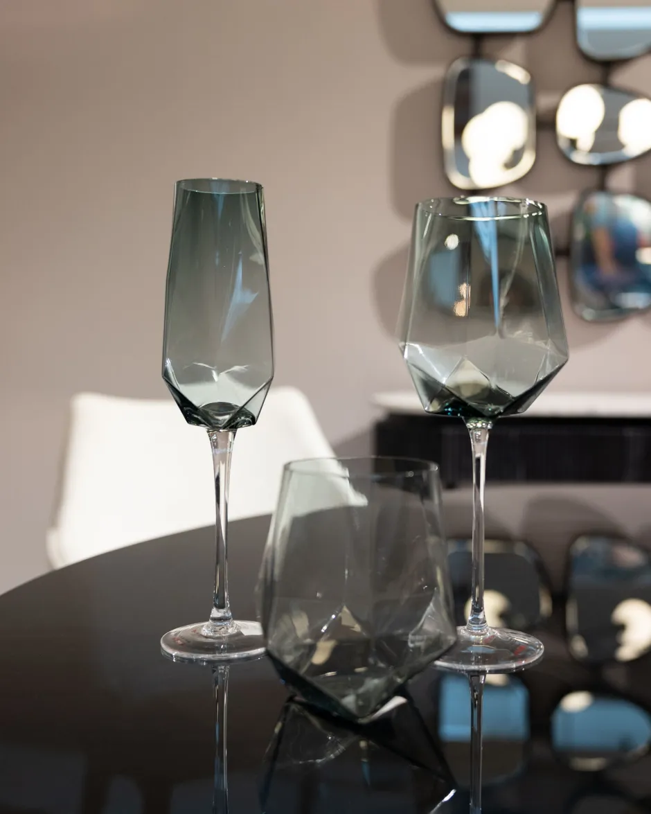 KARE Wasserglas Diamond Smoke