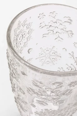 KARE Wasserglas Ice Flowers Klar
