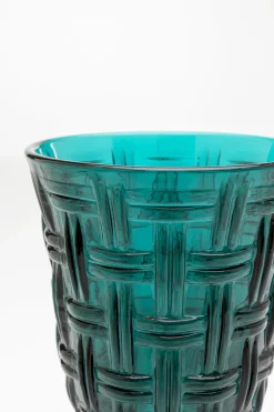 KARE Weinglas Tissue Petrol 17cm