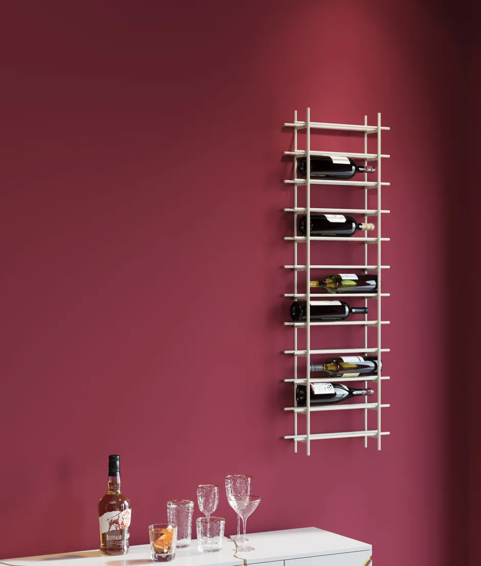 KARE Weinregal Cape Town Hellgrau 45x136cm