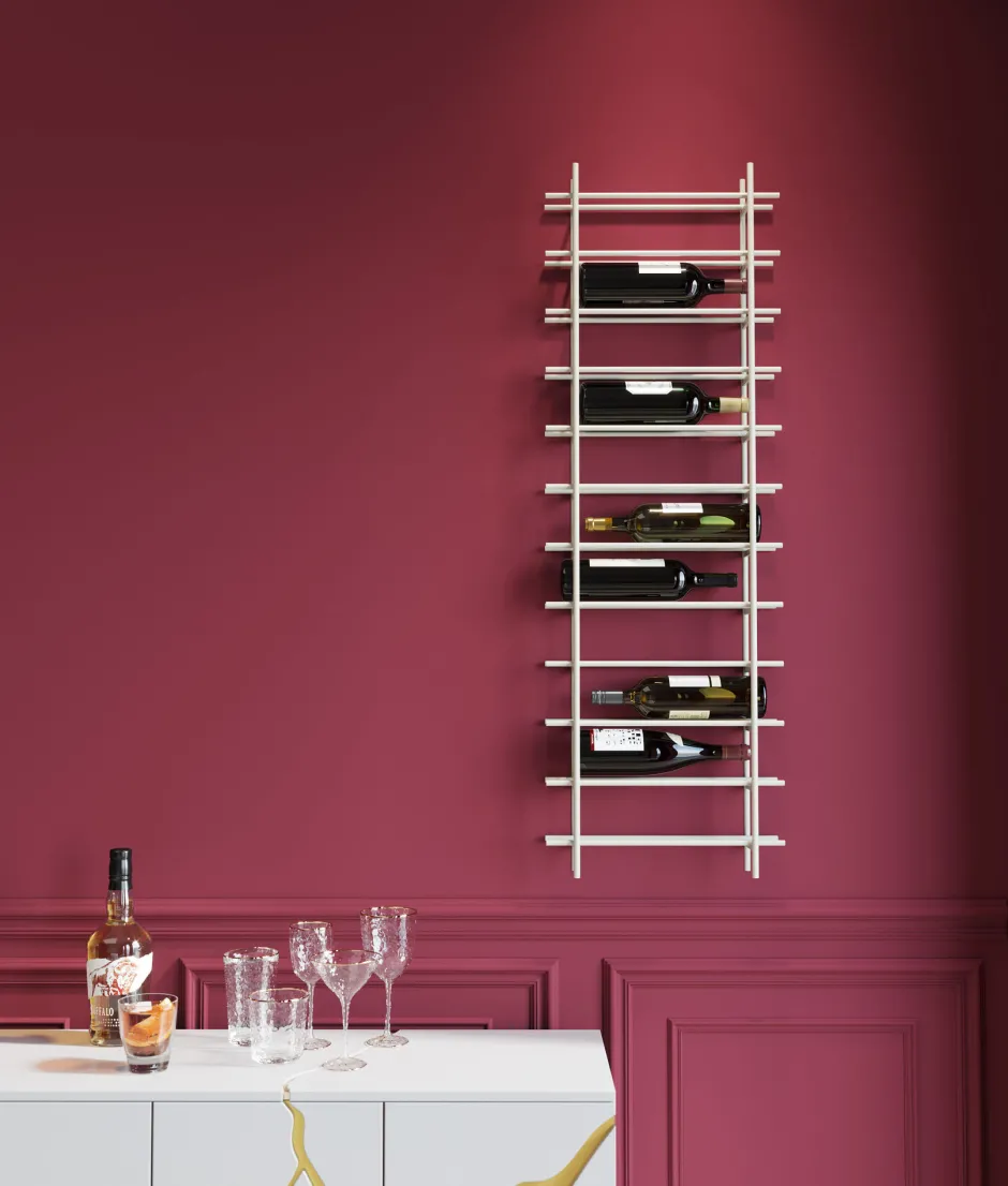 KARE Weinregal Cape Town Hellgrau 45x136cm