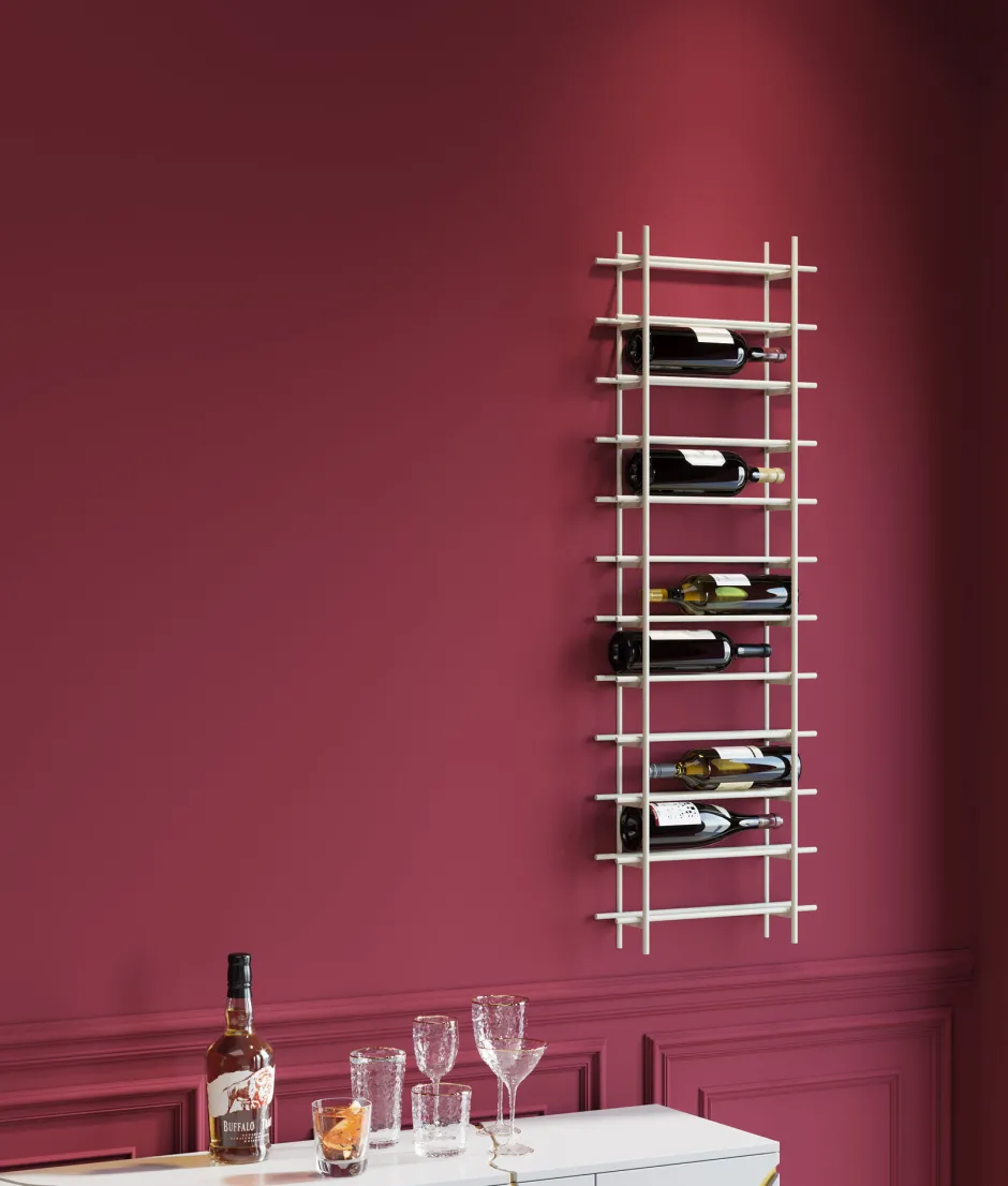 KARE Weinregal Cape Town Hellgrau 45x136cm