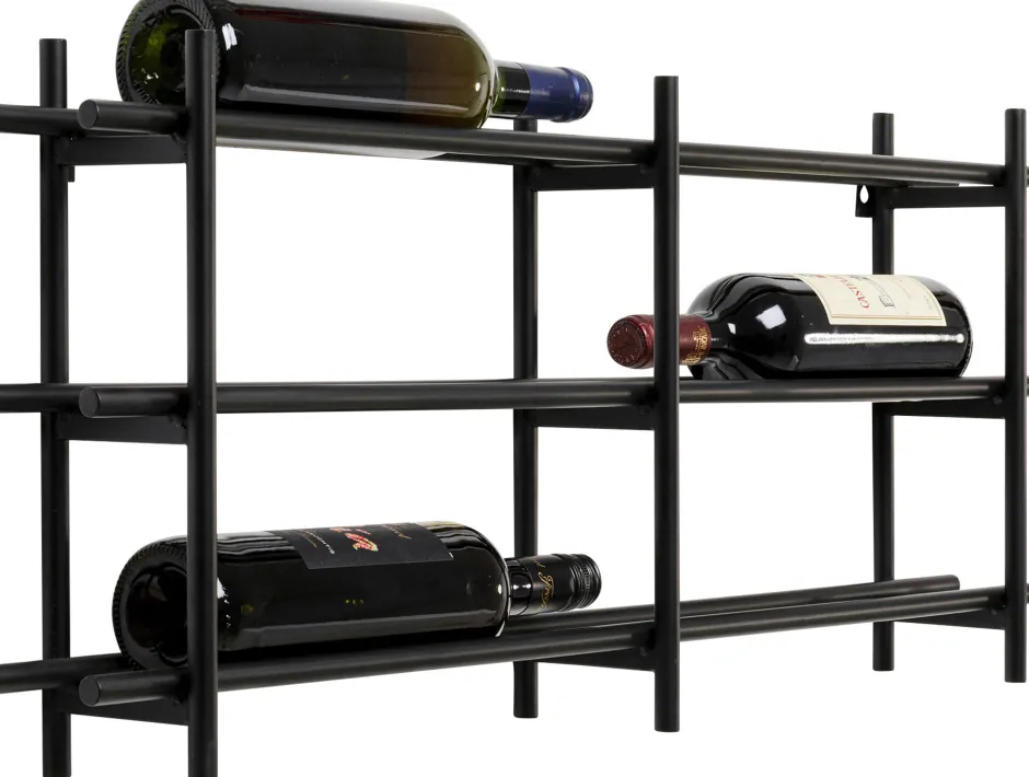 KARE Weinregal Cape Town Schwarz 80x34cm