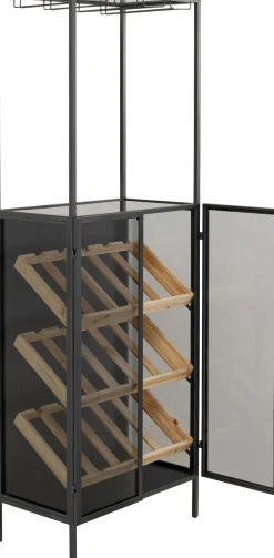 KARE Weinregal Porto Bar Schwarz 60x170cm