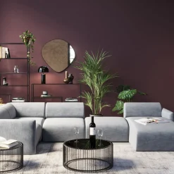 KARE Wohnlandschaft 2 Lucca Grau Rechts 328cm