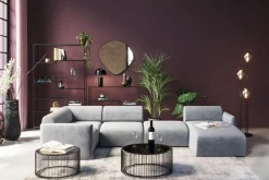 KARE Wohnlandschaft 2 Lucca Grau Rechts 328cm